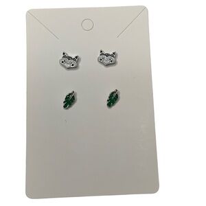 Raccoon set earrings